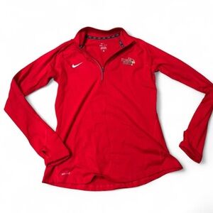Nike Women's Vibrant Red Long Sleeve Tee Illinois State University Red Bird